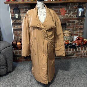 Oversized Free People Tan Puffer Coat